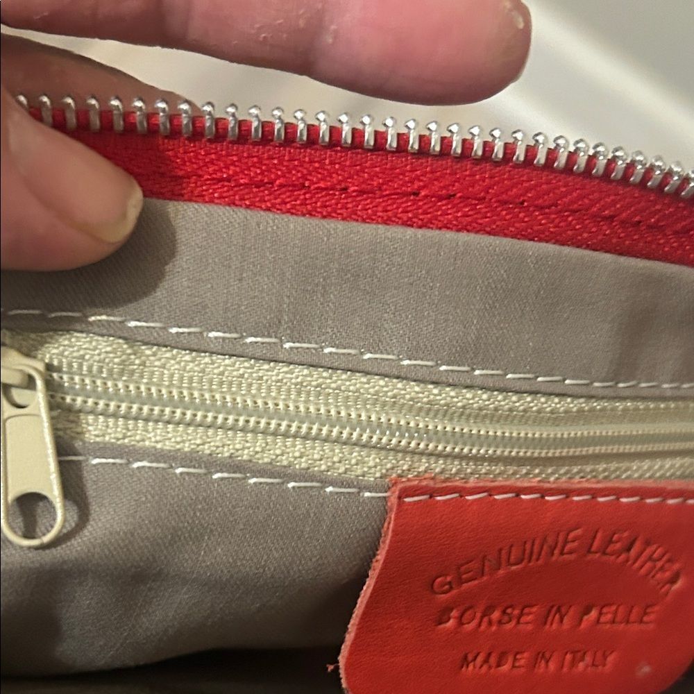 Borse in Pelle made in Italy genuine Elegant genuine soft leather red crossbody - Picture 9 of 15